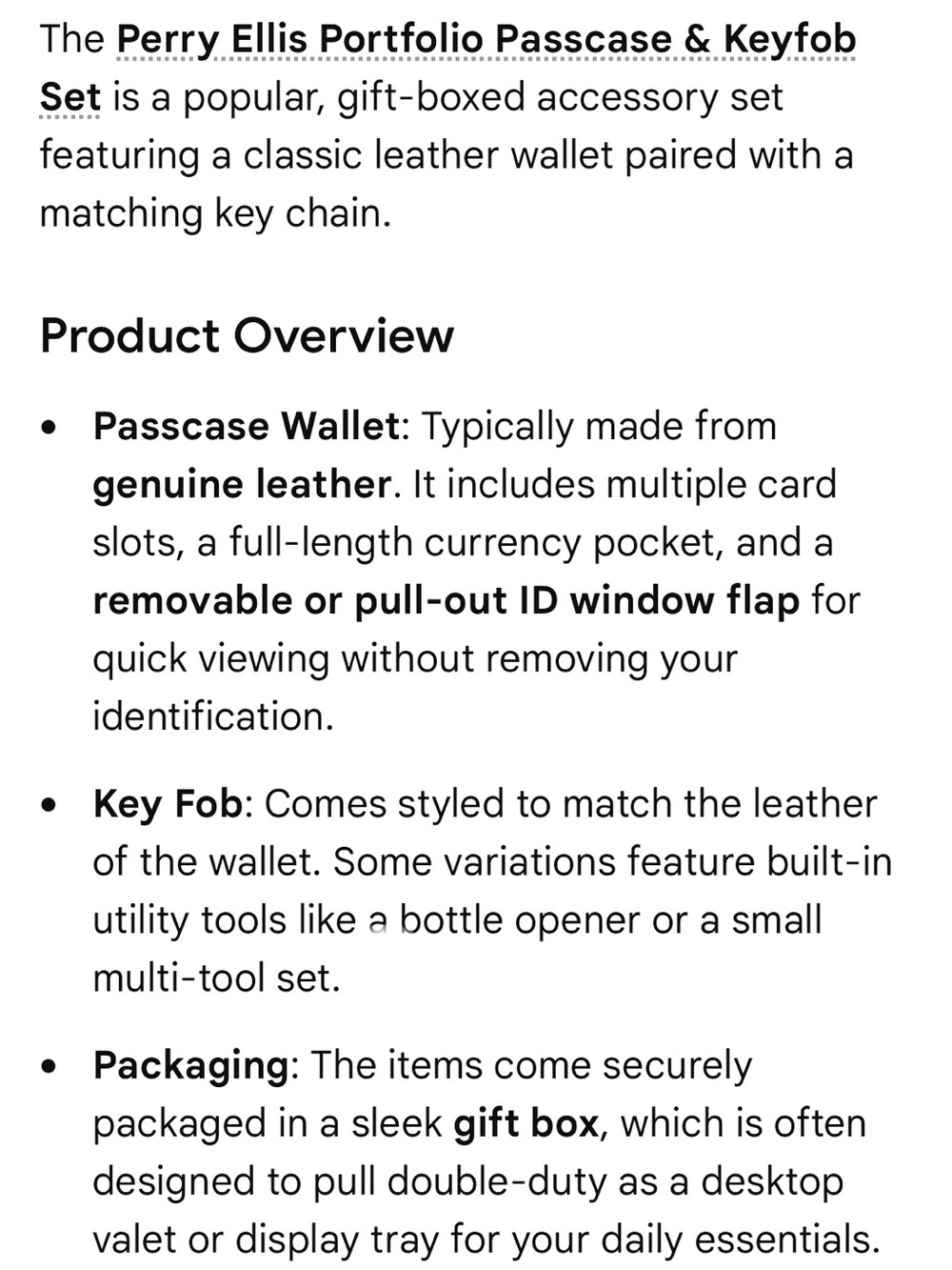 Perry Ellis Portfolio Passcase & Keyfob Set - Picture 6 of 7